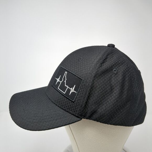 Idaho Heartbeat Snapback Hat Black One Size Adjustable Embroidered 6 Panel - Picture 3 of 8